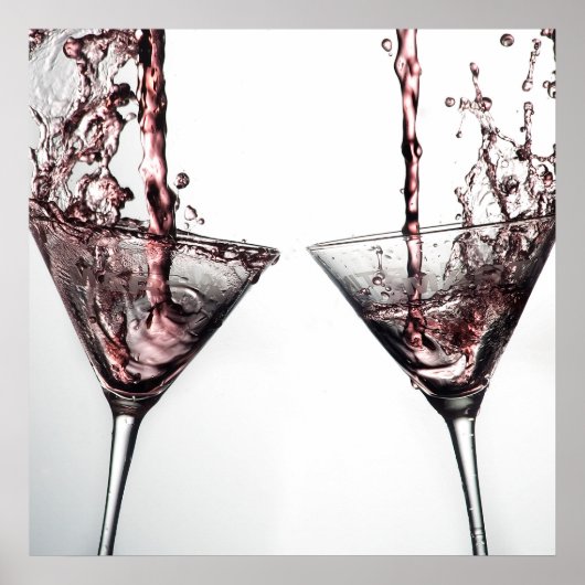 Roze cocktail 4 poster (Voorkant)