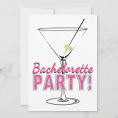 Roze cocktail, Bachelorette Party Kaart (Achterkant)