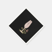 Roze Cocktail Bachelorette Party Servet (Hoek)