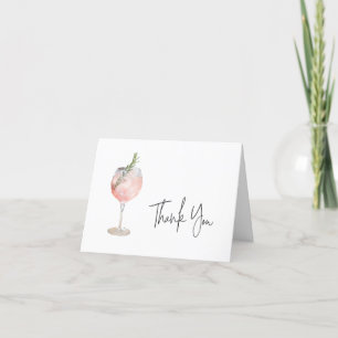 Roze Cocktail Bedankkaart