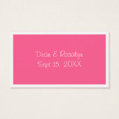 Roze cocktail bruiloft evenement aangepaste drink visitekaartjes (Achterkant)