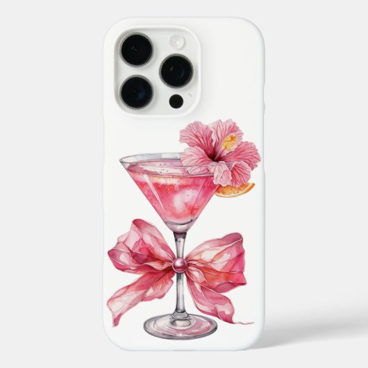 Roze Cocktail Charm Case-Mate iPhone Case (Achterkant)
