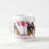 Roze cocktail en stilettos koffiemok (Voorkant links)