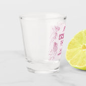 Roze Cocktail Feest Retro Bruidsjonker Favors Shot Glas (Links)