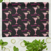Roze Cocktail Gepersonaliseerde Bar Handdoek (Gevouwen)