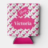 Roze cocktail Name Cheers Blikjeskoeler (Voorkant)