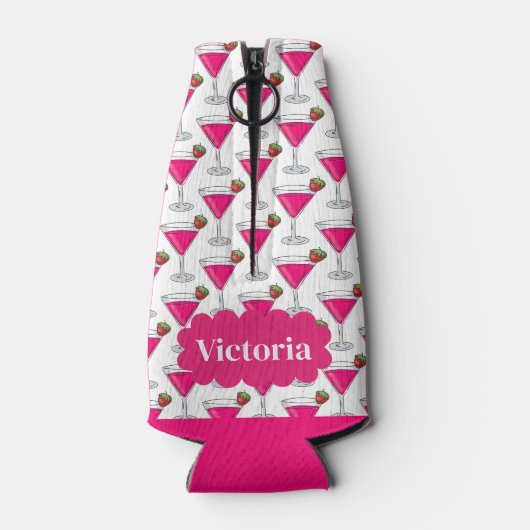 Roze cocktail name Cheers Seltzer can Co. Flesjeskoeler (Achterkant)