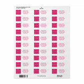 Roze cocktail party etiket (Full Sheet)