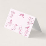 Roze Cocktail Party Retro Tafel Plaats Kaarten<br><div class="desc">Cheers! Dit moderne, op het midden van de eeuw geïnspireerde cocktailfeestdecor heeft kleurrijke handen met klassieke cocktails, waardoor u een vleugje charme krijgt. Perfect voor een verfijnde speakeasy-stijl bijeenkomst of een retro happy hour, dit ontwerp zet de scène voor de gasten om een glas te heffen en te genieten van...</div>