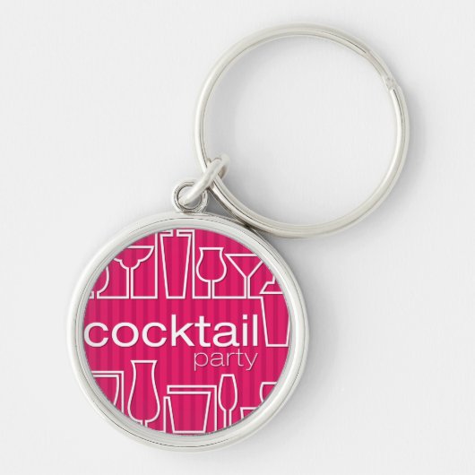 Roze cocktail party sleutelhanger (Voorkant)