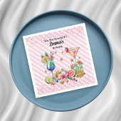 Roze Cocktail Snoep Glitter Verjaardag Servet