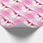 Roze cocktailbril, omslagpapier cadeaupapier (Hoek)