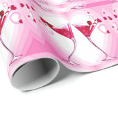 Roze cocktailbril, omslagpapier cadeaupapier (Rol Hoek)