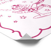Roze Cocktails en Cowgirls Rodeo Favors Sign Poster (Hoek)