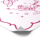 Roze Cocktails en Cowgirls Rodeo Kaarten en gesche Poster (Hoek)