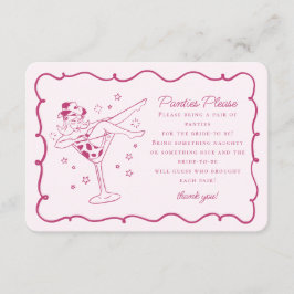 Roze cocktails en cowgirls slipjes graag invoegen informatiekaartje