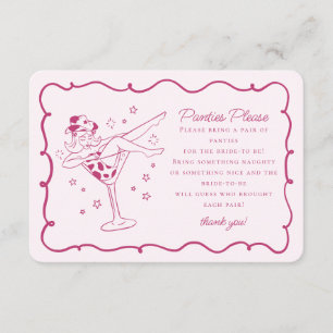 Roze cocktails en cowgirls slipjes graag invoegen informatiekaartje