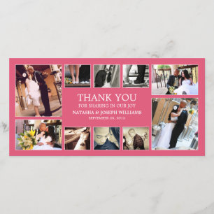 ROZE COLLAGE   BRUILOFT BEDANKT KAART