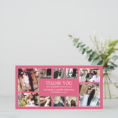 ROZE COLLAGE | BRUILOFT BEDANKT KAART (Staand voorkant)