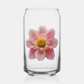 Roze Collarette Dahlia Bloom Bloemen Blikvorm Glas (Voorkant)