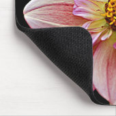 Roze Collarette Dahlia op Black Floral Muismat (Hoek)