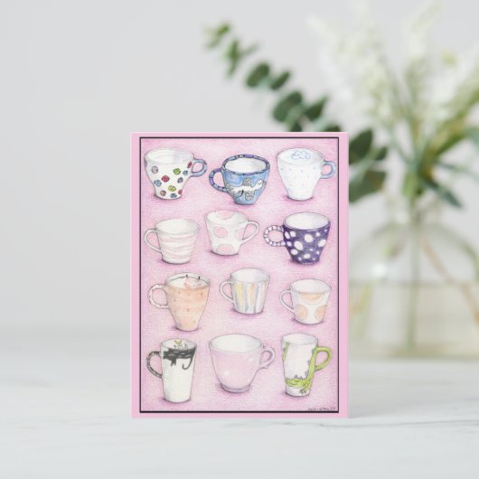 Roze Collectie Briefkaart (Staand voorkant)