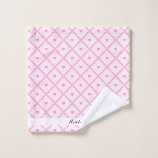 Roze Collectie met moderne spelden Bad Handdoek (Wasdoekje)