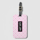 Roze Collectie met moderne spelden Bagagelabel (Voorkant (verticaal))