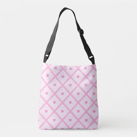 Roze Collectie met moderne spelden Crossbody Tas (Achterkant)