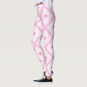 Roze Collectie met moderne spelden Leggings