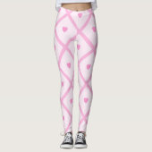 Roze Collectie met moderne spelden Leggings (Voorkant)