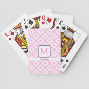Roze Collectie met moderne spelden Pokerkaarten