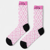 Roze Collectie met moderne spelden Sokken (Links)