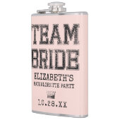 Roze Collegiate Team Bride Bachelorette Party Heupfles (Links)