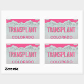 Roze Colorado bord stickers (Vel)
