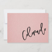 Roze Colorado Passport Bedankkaart (Achterkant)