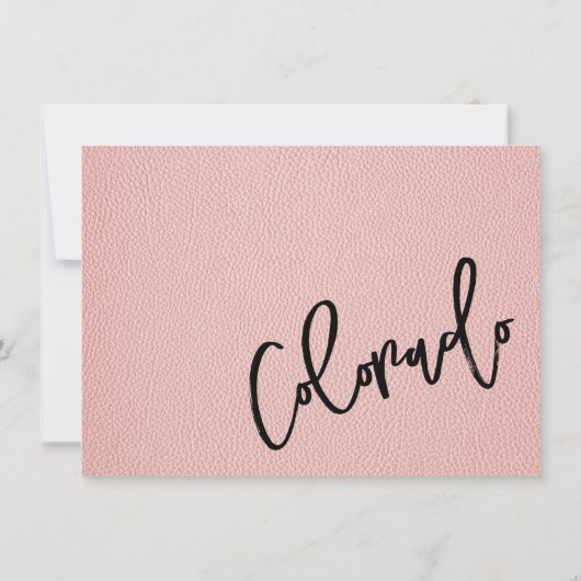 Roze Colorado Passport Bedankkaart (Achterkant)