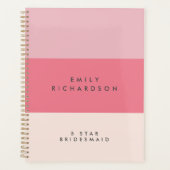 Roze Colorblock bruidsmeisje Planner (Voorkant)