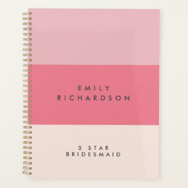 Roze Colorblock bruidsmeisje Planner