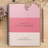 Roze Colorblock bruidsmeisje spiraal Notitieboek