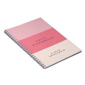 Roze Colorblock bruidsmeisje spiraal Notitieboek (Rechterzijde)