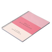 Roze Colorblock bruidsmeisje spiraal Notitieboek (Linkerzijde)