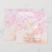 ROZE COLUMBINE BLOEM WATERVERF SPLASH BRIDAL (Voorkant / Achterkant)