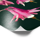Roze Columbine Bloemen Close-up 8x8 Foto Afdruk (Hoek)