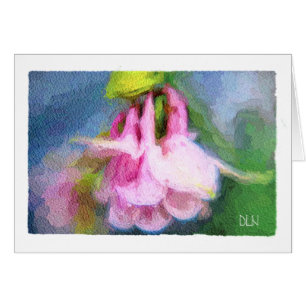 Roze Columbine/Floral/Waterverf Kijk