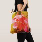 Roze Columbine Flower Art Close-up Tote Bag (Dichtbij)