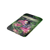 Roze Columbine Flowers Close Up Badmat (Gekanteld)