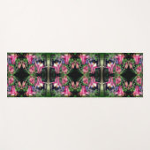Roze Columbine Flowers Sluit Abstract op Yogamat (Voorkant (horizontaal))