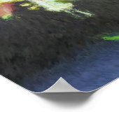 Roze Columbine Impressionist Flower Art Poster (Hoek)