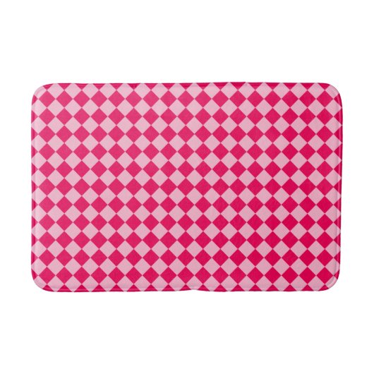 Roze combinatie diamantpatroon van Shirley Taylor Badmat (Voorkant)